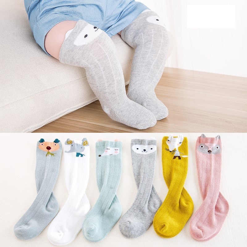 Tất cao cổ cho bé 100% Cotton Chống Trơn Trượt Hàng Xuất Nhật Tất Cho Bé Trai Bé Gái Từ Sơ Sinh Đến 3 Tuổi PK34_TAT