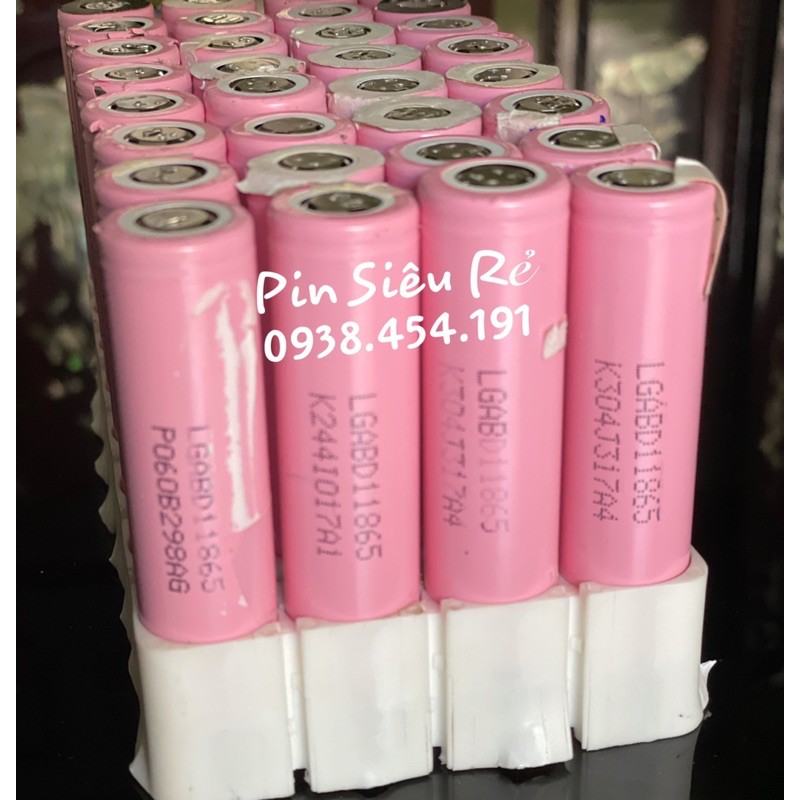 Pin Li-on 18650 LG Hồng cũ giá rẻ