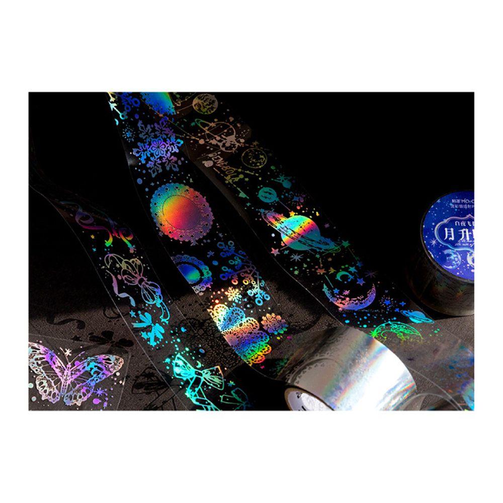 Cuộn Băng Keo PET Màu Đen DIY Trang Trí Sổ Tay