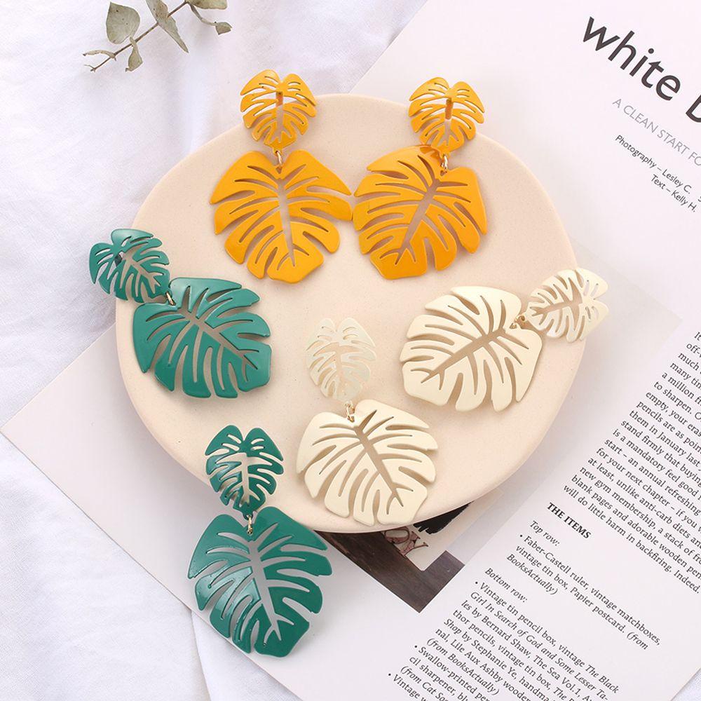 Khuyên Tai Nữ Kiểu Dáng Chiếc Lá Phong Cách Boho Thời Trang Cá Tính
