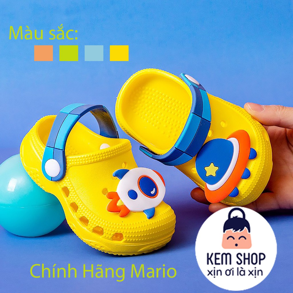 Dép sục Mario phi hành gia vũ trụ cho bé trai gái chống trơn trượt SMA4