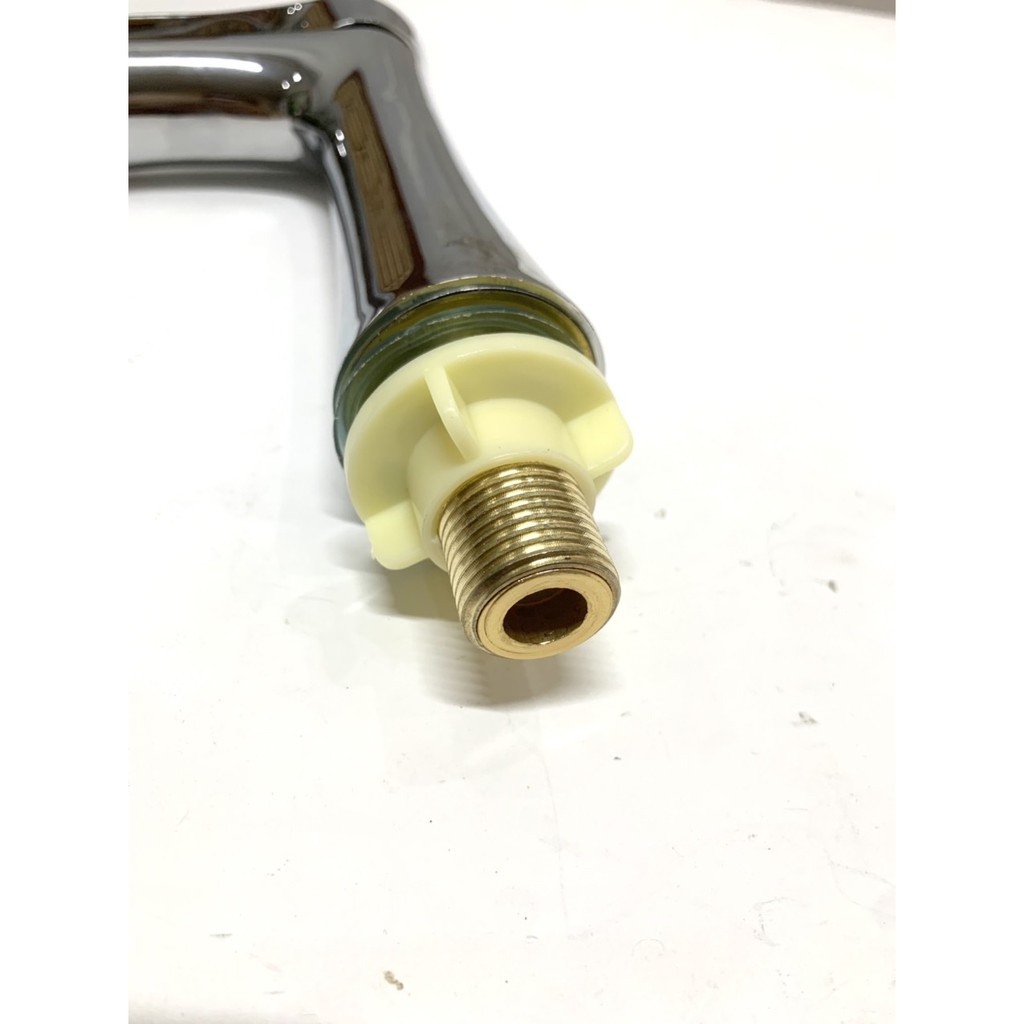 Vòi nước rửa mặt vòi lavabo lạnh thân cao tròn bóng, tay gật gù hàng đẹp (La tròn cao)