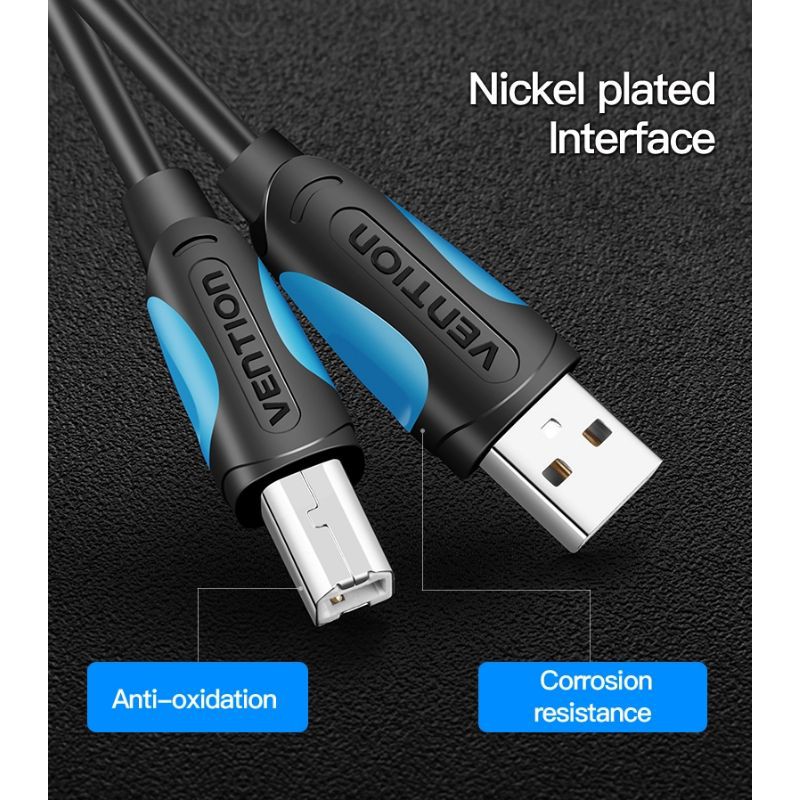Dây máy in USB 2.0 Vention chuẩn A đực sang chuẩn B đực độ dài 2M-5M-10M .kienstore358