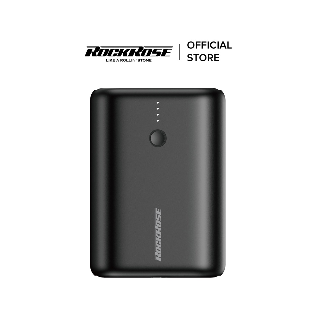 Sạc Dự Phòng Mini Siêu Nhỏ 10000mAh ROCKROSE Asha 10 Neo QC 3.0 - Cổng USB A/ Type C Sạc Cho Iphone/ Android