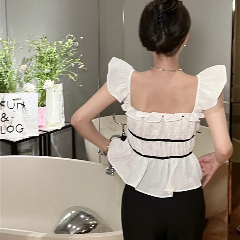 Áo Sơ Mi Không Tay Cổ Vuông Thời Trang Dành Cho Nữ