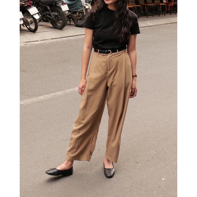 DE PLAGE - QUẦN PLEATED KAKI