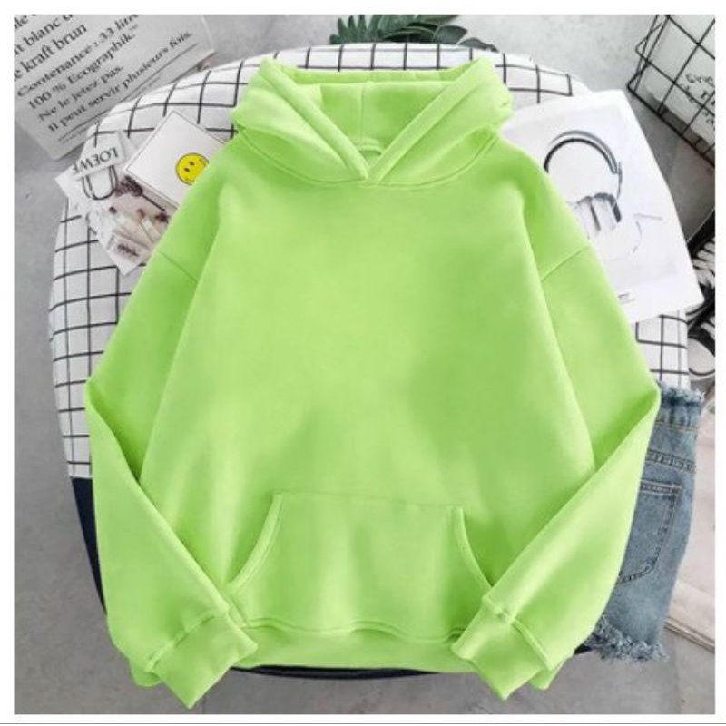 ÁO HOODIE UNISEX NỈ BÔNG TRƠN NHIỀU MÀU- NAM NỮ ĐỀU MANG ĐƯỢC - SIZE 35-70KG