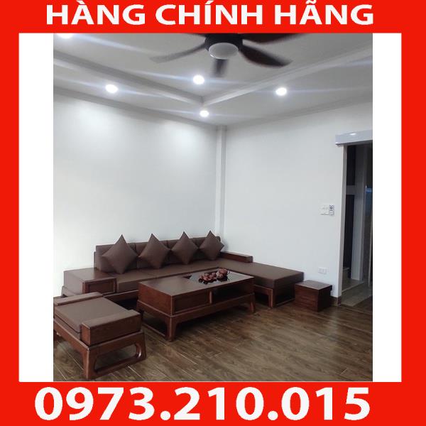 HÀNG CHÍNH HÃNG  Ảnh thật sofa góc choãi gỗ sồi nga 100% góc tay trứng chữ L màu óc chó