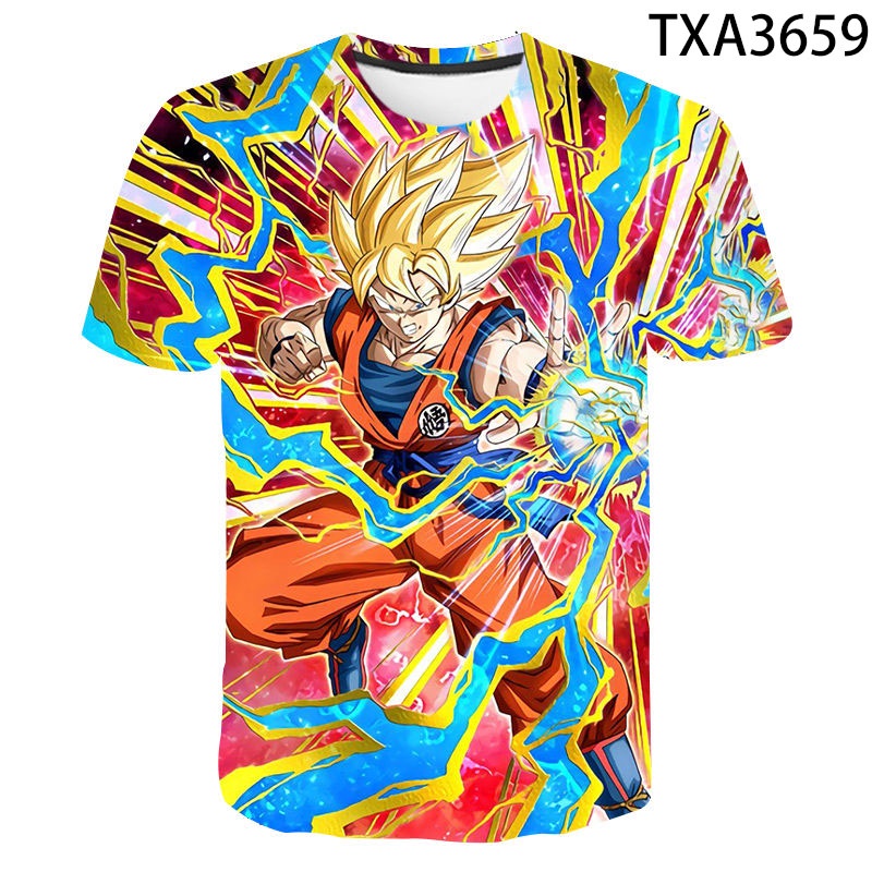 Áo Thun In Hình Goku 3D Thời Trang Mùa Hè 2022 XS-3XL Dành Cho Nam