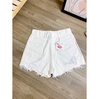 Quần short jeans nữ lưng cao rách kiểu (ảnh + clip thật)