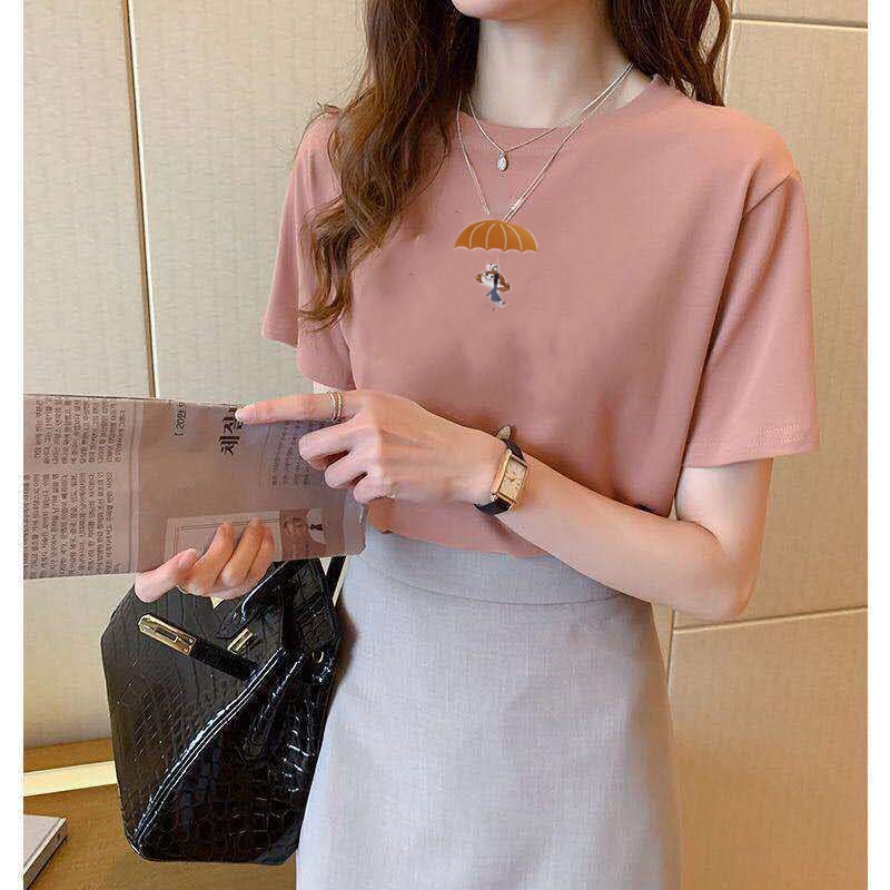 Korean version of loose fashion print trend short-sleeved T-shirt woman