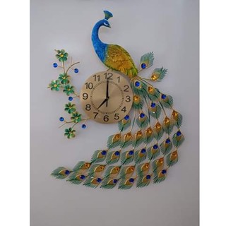 Đồng hồ decor chim công