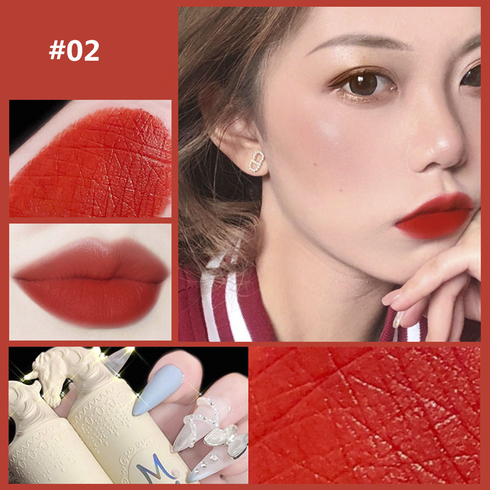 [sweet]  woman fashion retro matt Unicorn tube waterproof long-lasting Lip Tint Moisturizing Lipstick