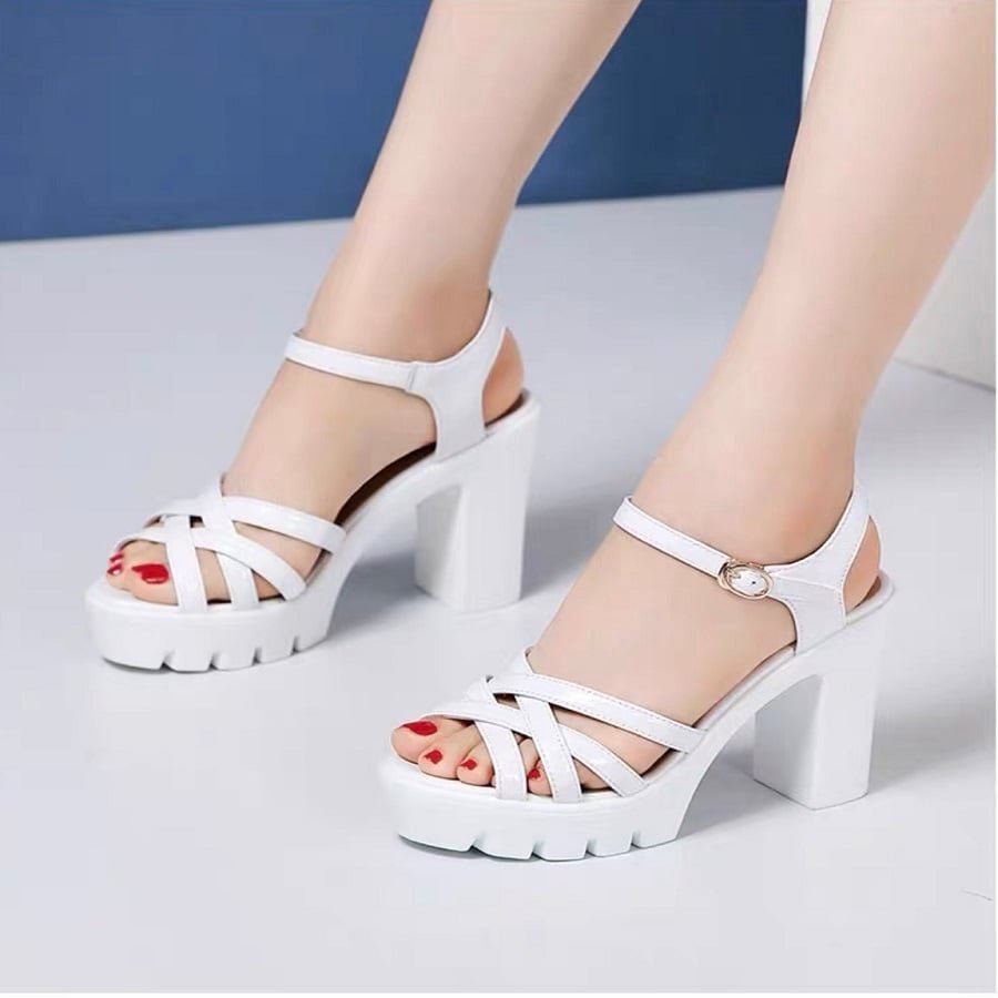 GIÀY SANDAL ĐẾ THÔ QUAI DA CAO CAP 7P
