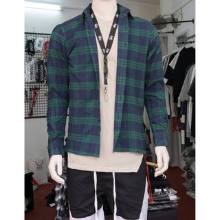 Áo sơ mi kẻ sọc flannel nam Lexuza 006