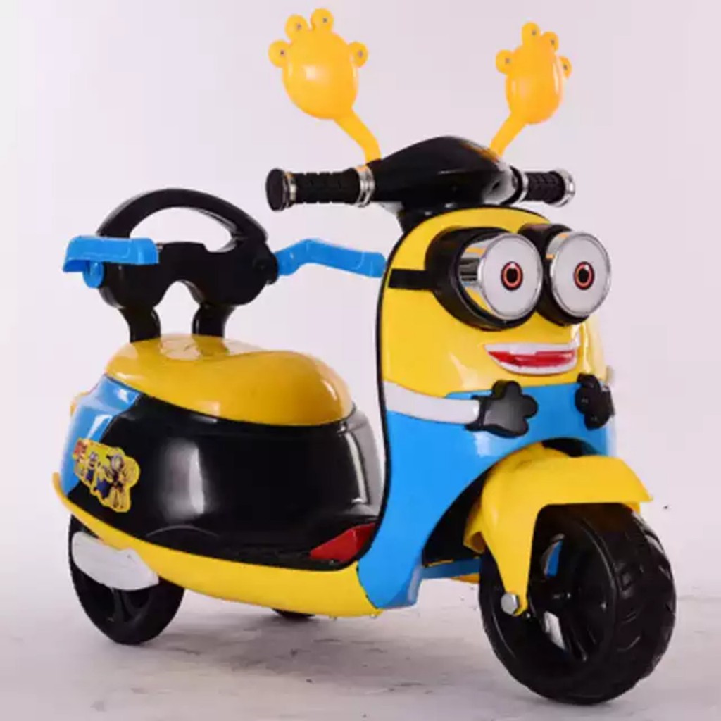 Xe máy điện cho bé hình Minion / heo/ kitty