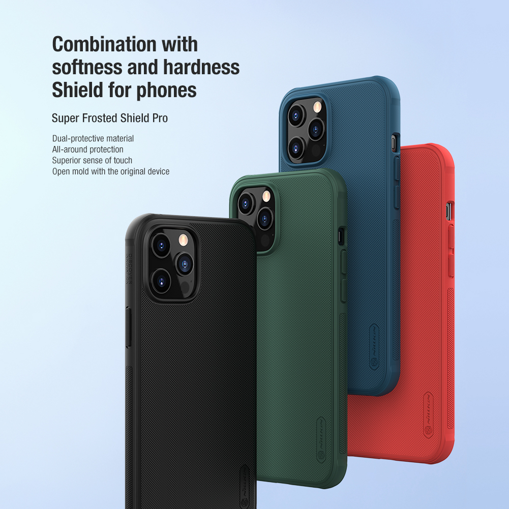 Đối với iPhone 12 Vỏ 5.8 / 6.1 / 6.5 Vỏ Nillkin Frosted Shield PC Ốp lưng cứng cho iPhone 12 Pro Max / iPhone12 Mini Case