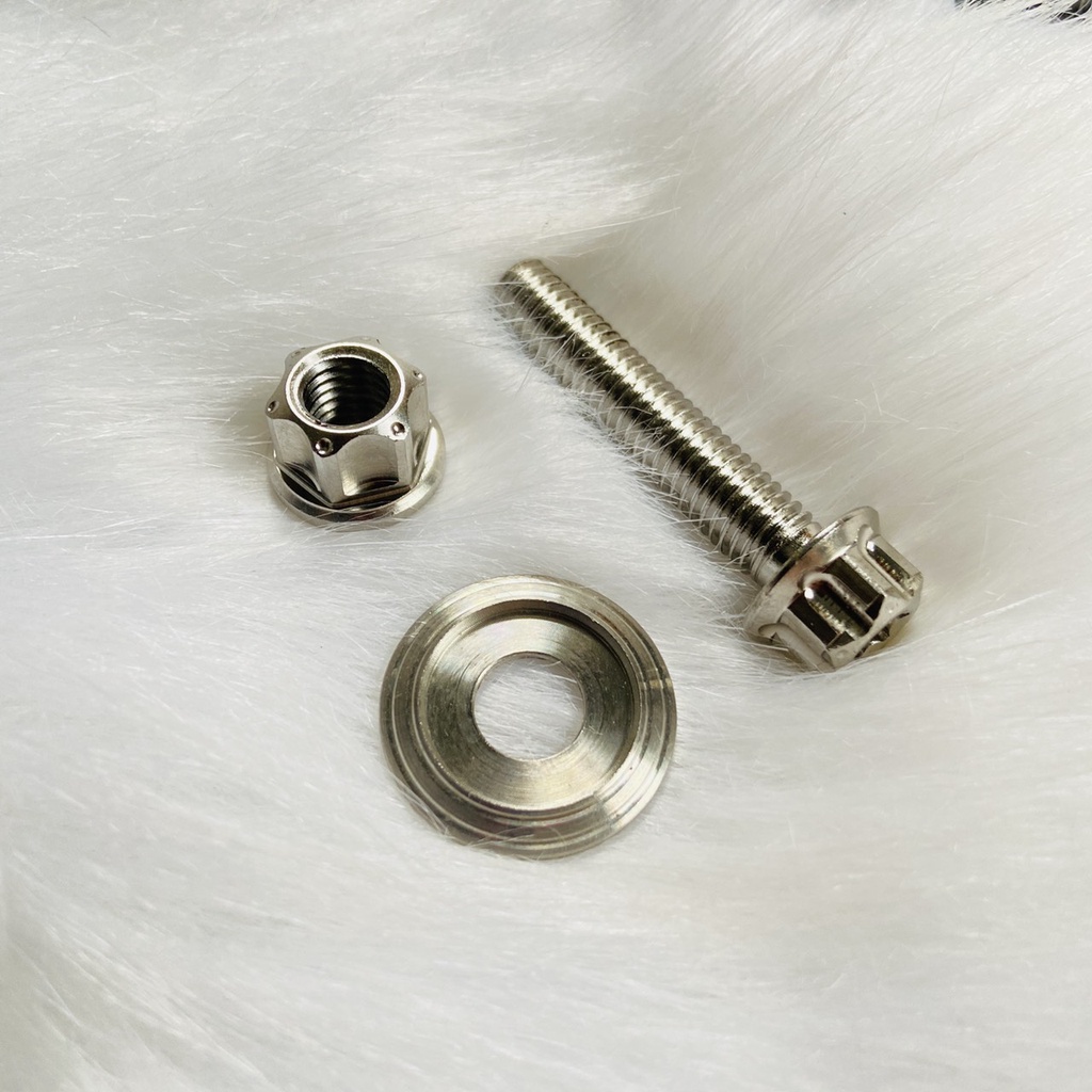 ( 8ly40 ) Ốc treo pô kèm lông đền và tán SALAYA INOX 304 sử dụng cho EX150, WINNER, SONIC, FU LED, S110