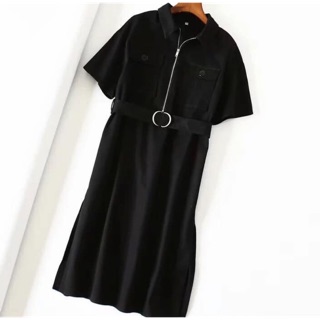 A415 #urbanrevivo đầm thắt belt khoá zip ✖️ #395k