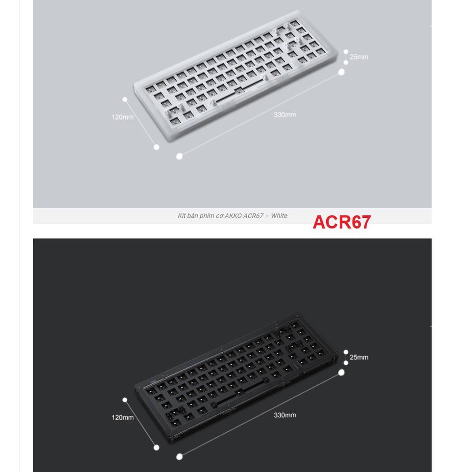 KIT bàn phím cơ AKKO ACR64 / ACR67 / ACR75 Series (Hotswap|RGB|Foam tiêu âm|Gasket Mount)