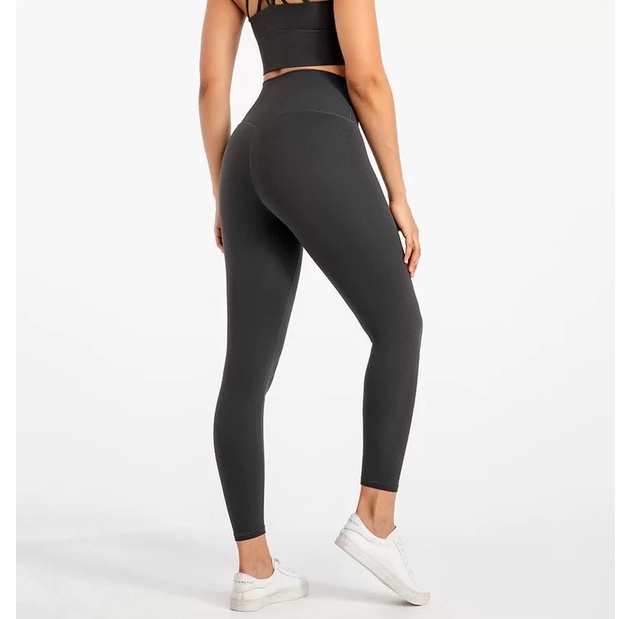 Quần legging thể thao Hoppe Fumeng màu trơn thời trang cho nữ
