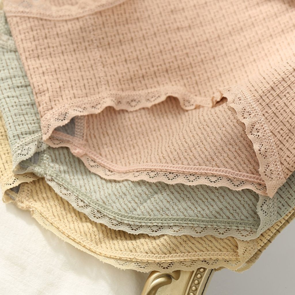 Quần lót nữ cotton ren sexy đính nơ gợi cảm dễ thương DEVARI Q14