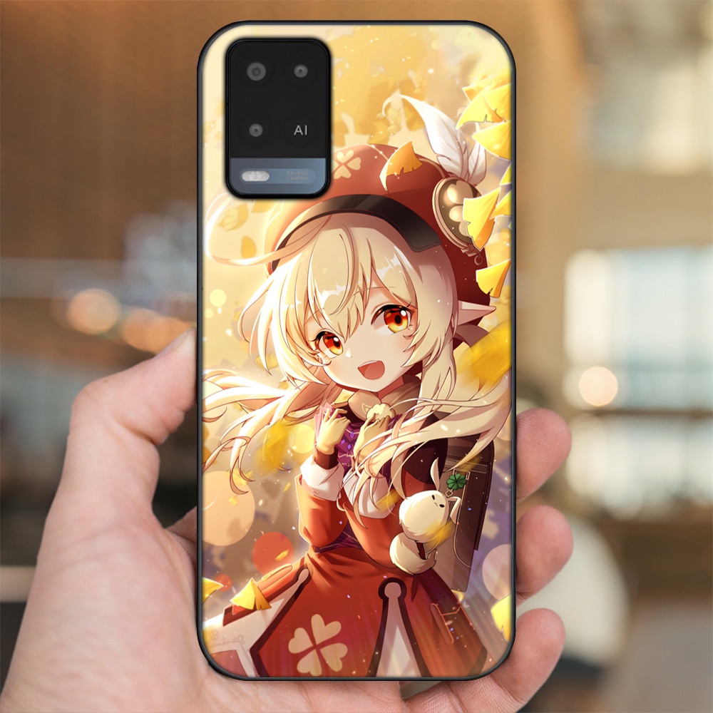 Ốp lưng Oppo A54 4G, A54 5G viền đen in hình Klee Genshin Impact