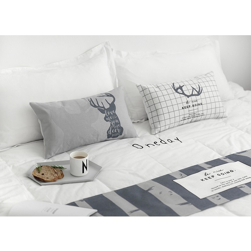 Vỏ gối vuông in hình đẹp mắt cho trang trí sofa phòng khách | BigBuy360 - bigbuy360.vn