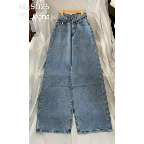 (Siêu sales) Quần jeans nữ ống rộng 2 phối màu cơ bản. Ms5024-5025