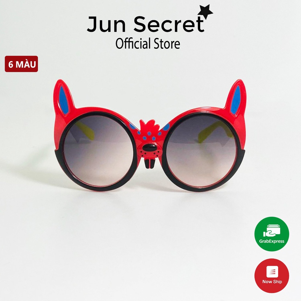 Kính mát trẻ em gọng nhựa Jun Secret kiểu dáng ngộ nghĩnh, đáng yêu, tròng chống tia UV cho bé từ 2 đến 5 tuổi JS61024