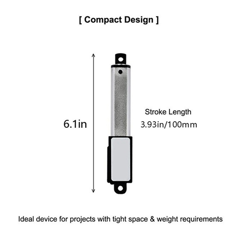 Thiết bị truyền động tuyến tính mini 12V DC IP54 100mm 15mm