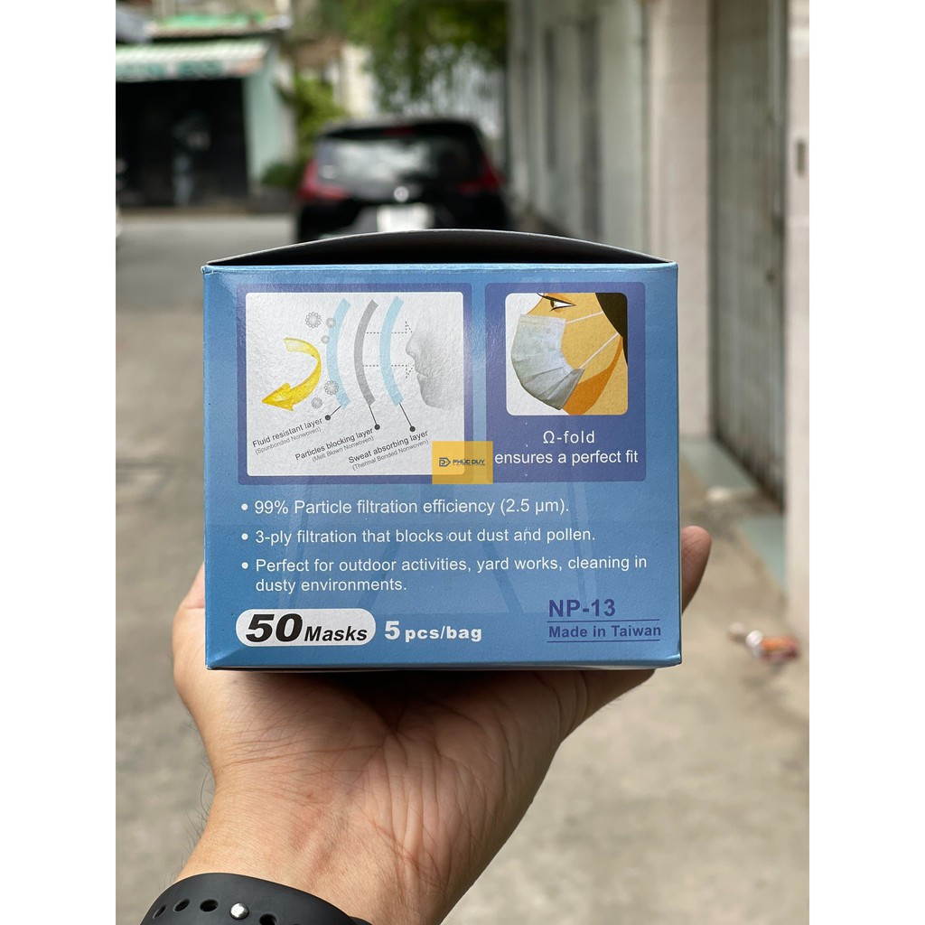 KHẨU TRANG BLUE EAGLE CHỐNG BỤI &amp; VI KHUẨN 3 LỚP NP13  (5 CÁI /1 TÚI )