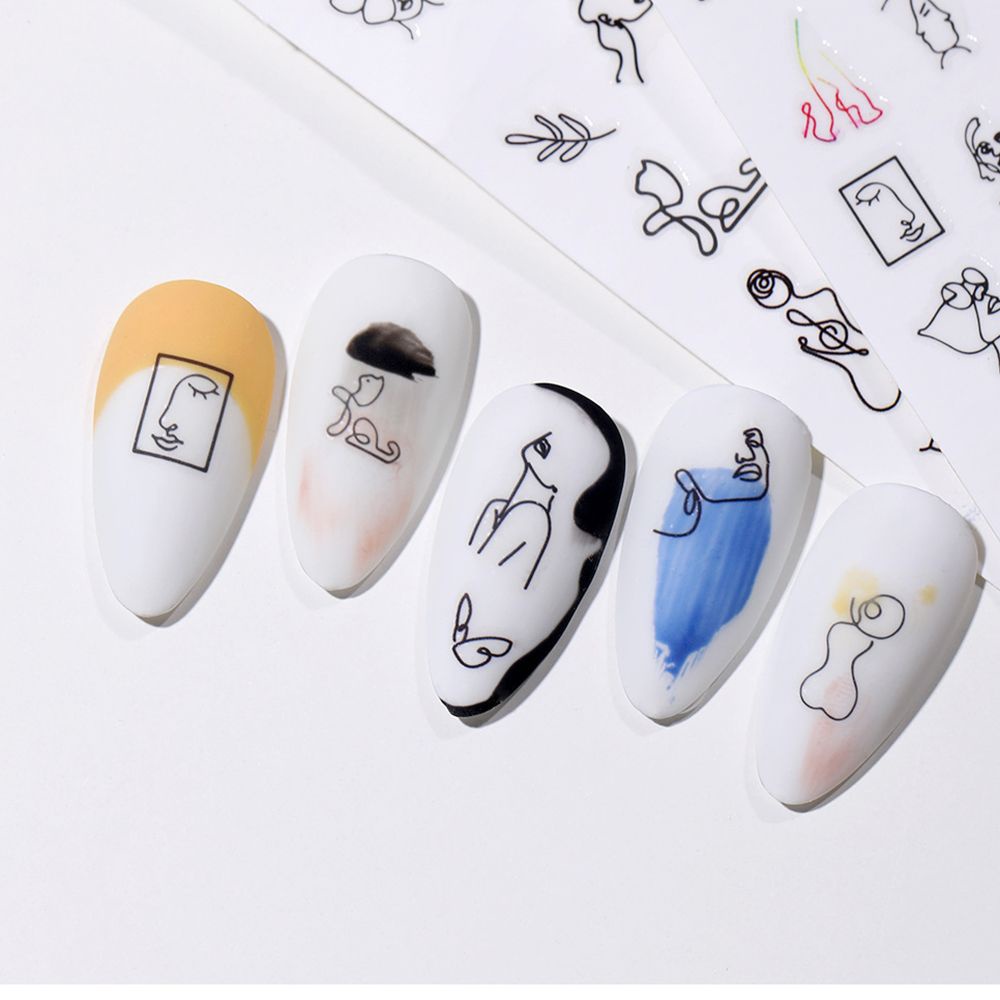 [Hàng mới về] Nhãn dán họa tiết hình học graffiti thời trang tự trang trí móng nghệ thuật