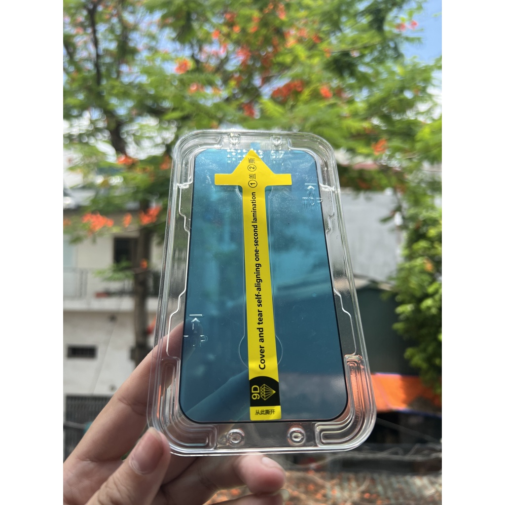 Kính cường lực iphone King Kong khung dán tự động cho Xsmax / 11 / 12 / 13 14 Pro Max ,Hiểu Minh official