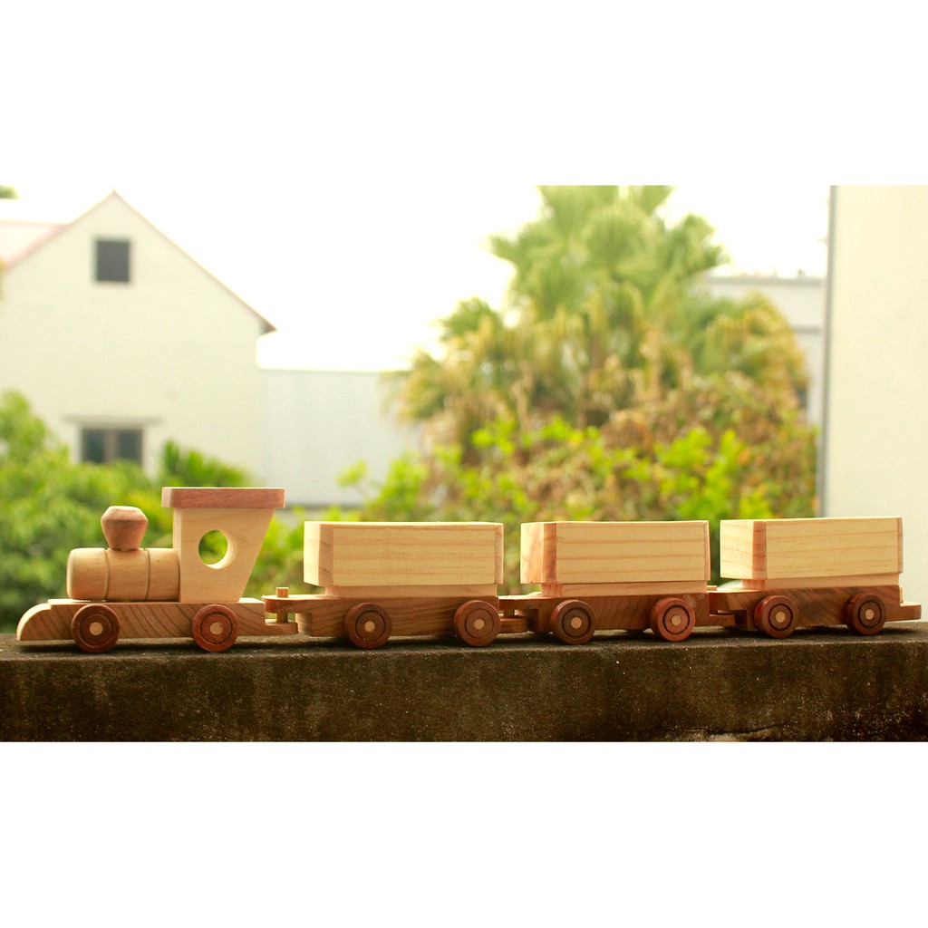 Đoàn tàu hỏa, đoàn tàu đồ chơi bằng gỗ