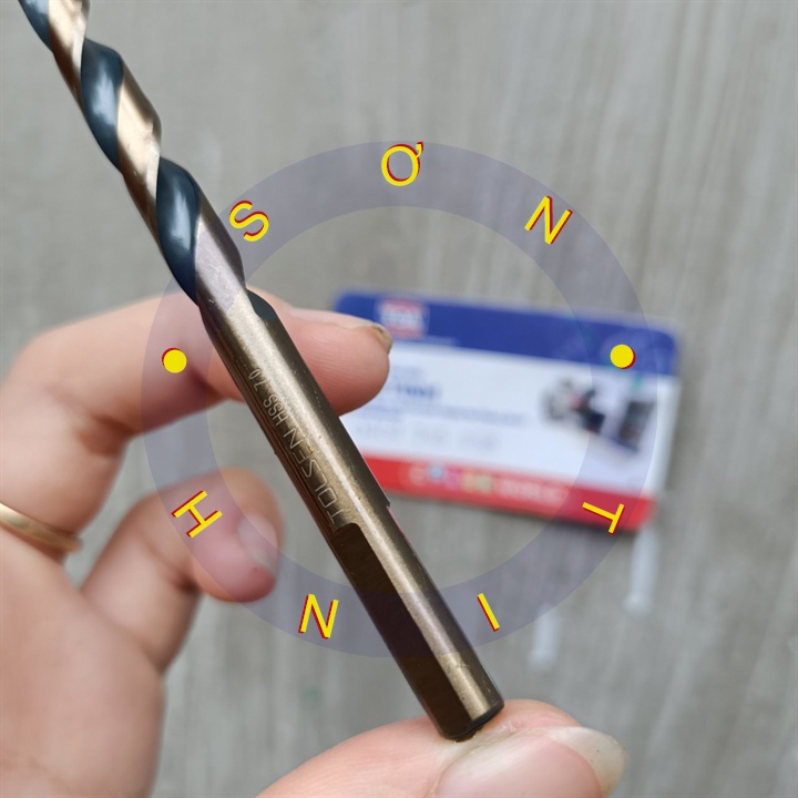 Mũi khoan sắt HSS vàng đen 7mm Tolsen 75121