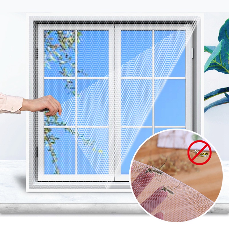 Tấm Lưới Dán Cửa Sổ Chống Muỗi/Côn Trùng Trong Nhà Có Thể Tháo Rời