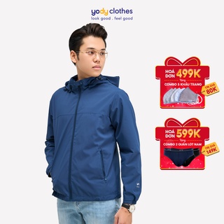 Áo khoác gió nam YODY 2 lớp cao cấp cản gió, cản bụi, chống thấm AKM4027