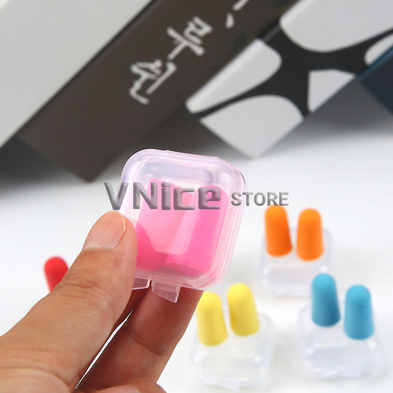 nút bịt tai 2pcs/pair Comfort Soft Foam Ear Plugs Travel Sleep Noise Prevention Earplugs Noise Reduction Anti-noise Sleeping Soft Dropship