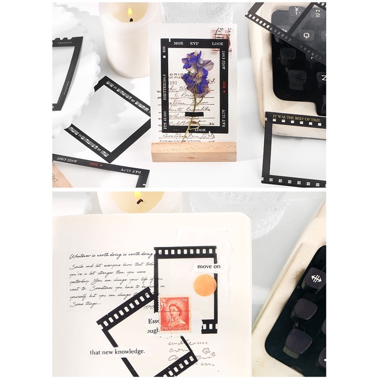 Sticker Dán Trang Trí Sổ Tay Diy Hình Khung Bìa Thư