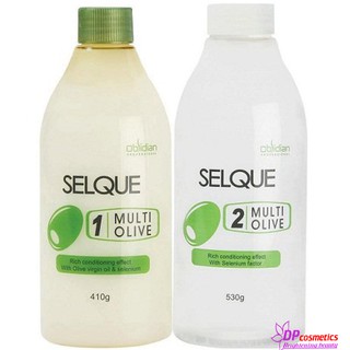 THUỐC UỐN TÓC OLIVE UỐN LẠNH SELQUE OBSIDIAN CAO CẤP 410ML+530ML