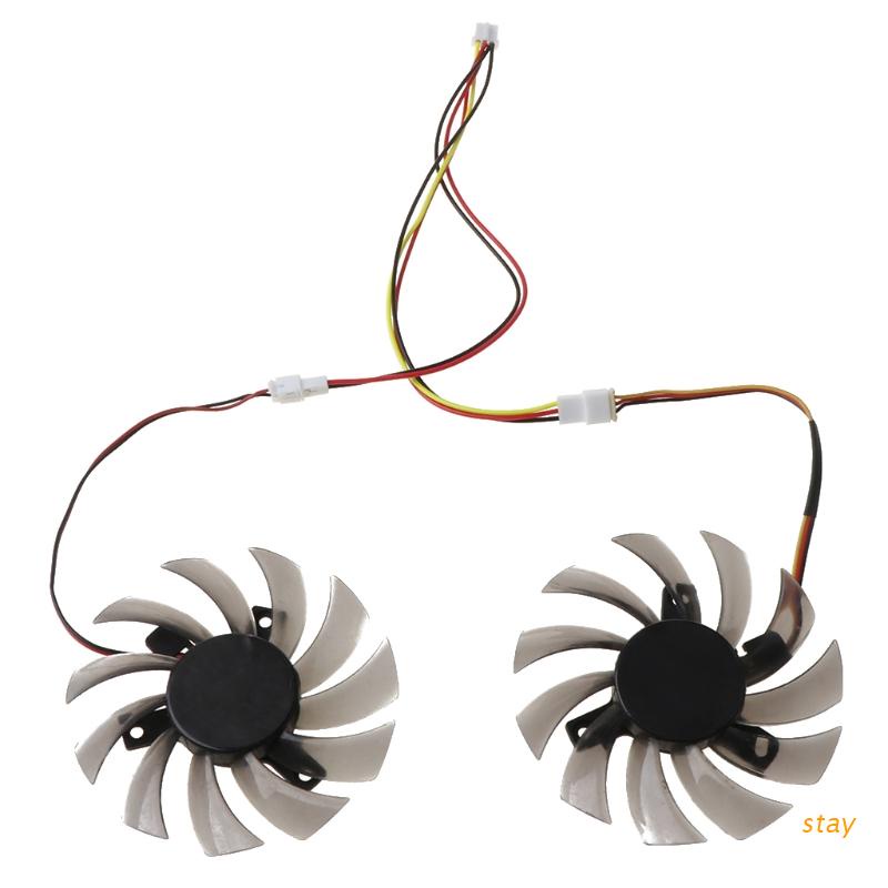Set 2 quạt tản nhiệt T128010SM 75mm 3Pin cho GTX 460 465 560 Ti 580 650 750Ti GT440 GT610 GT730 | BigBuy360 - bigbuy360.vn