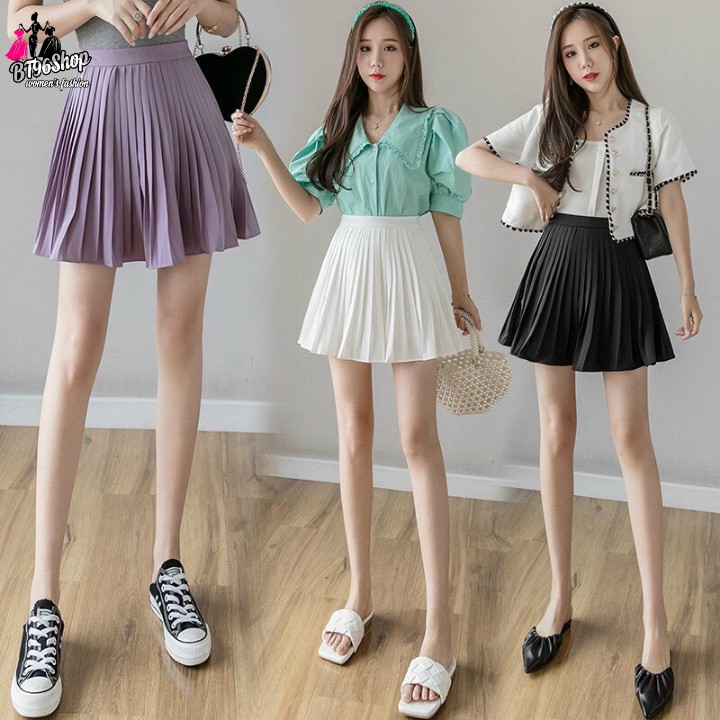 Chân váy xếp ly thời trang có quần mặc trong mẫu basic siêu hot 2020 | BigBuy360 - bigbuy360.vn