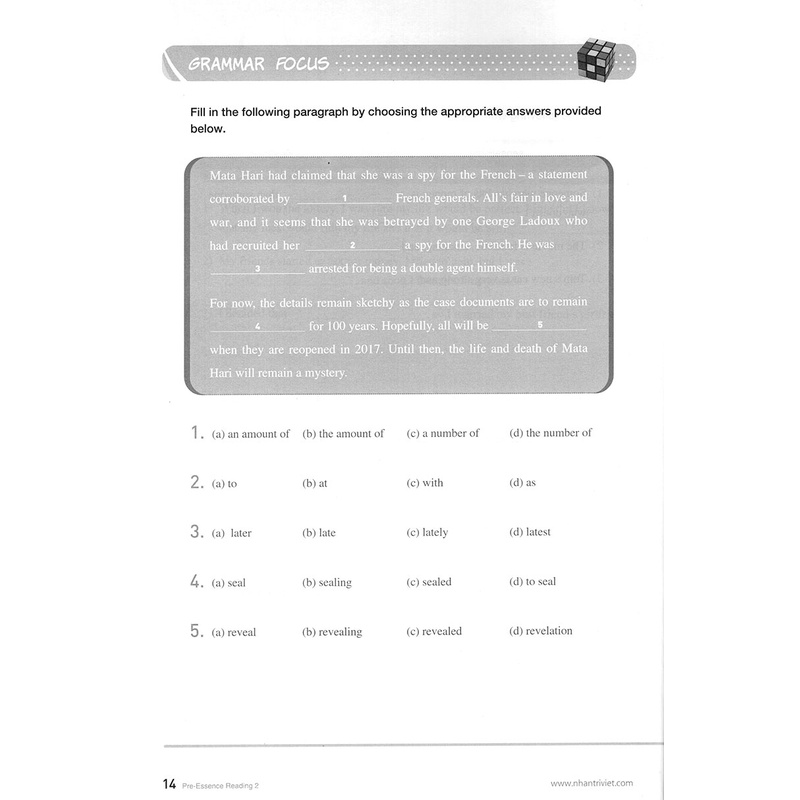 Sách Longman Pre-Essence Reading 2