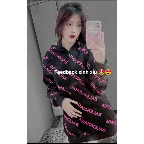 Áo Hodie Nỉ Nữ Balen Có Mũ Form Rộng Freesize Dưới 60Kg, Áo Có Lót Nỉ | BigBuy360 - bigbuy360.vn