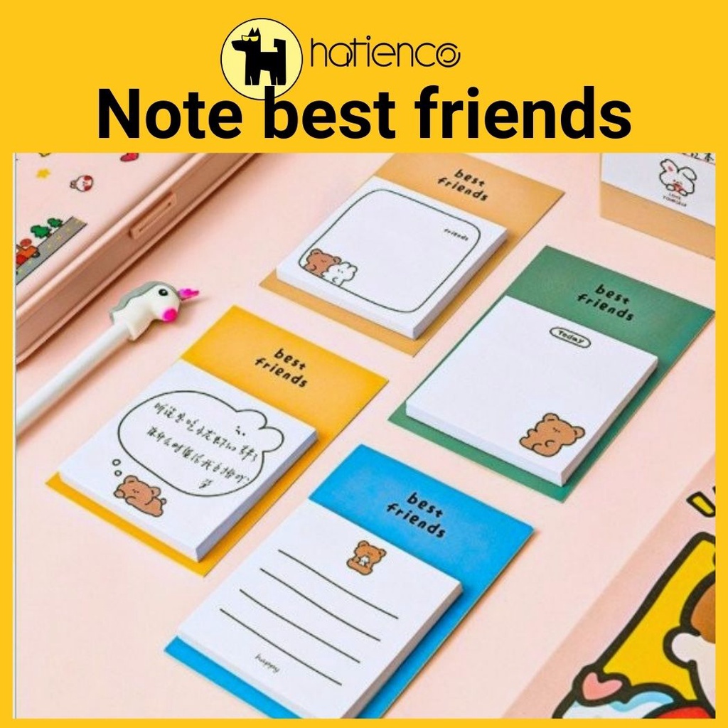 Giấy note, giấy ghi chú Best friend dễ thương