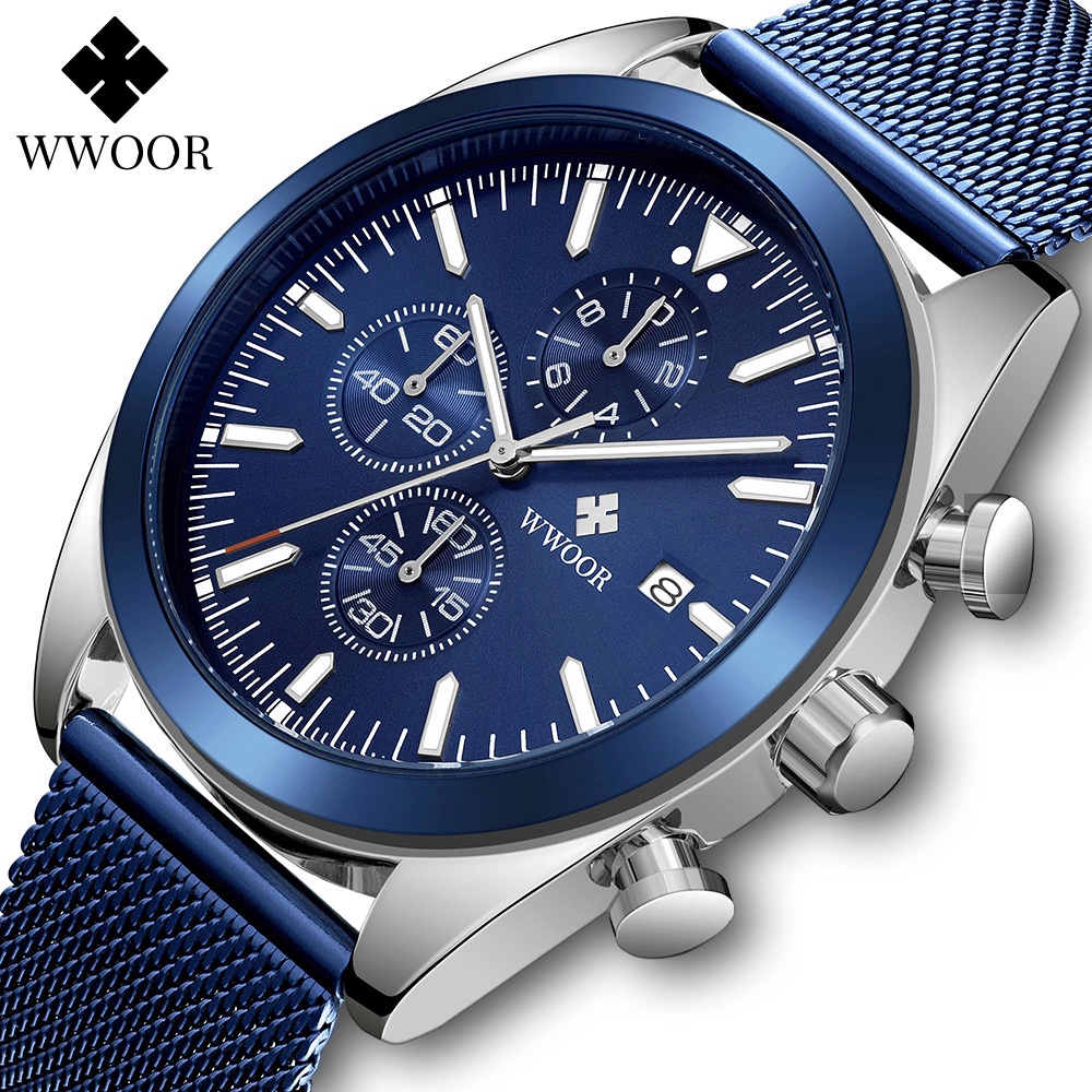 Đồng Hồ Thể Thao WWOOR Reloj Hombre-8838 Chống Nước Sang Trọng Cho Nam
