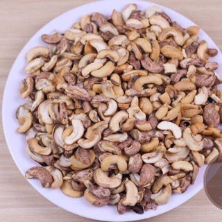 Hạt điều vỏ lụa rang muối loại bể hộp 500gr