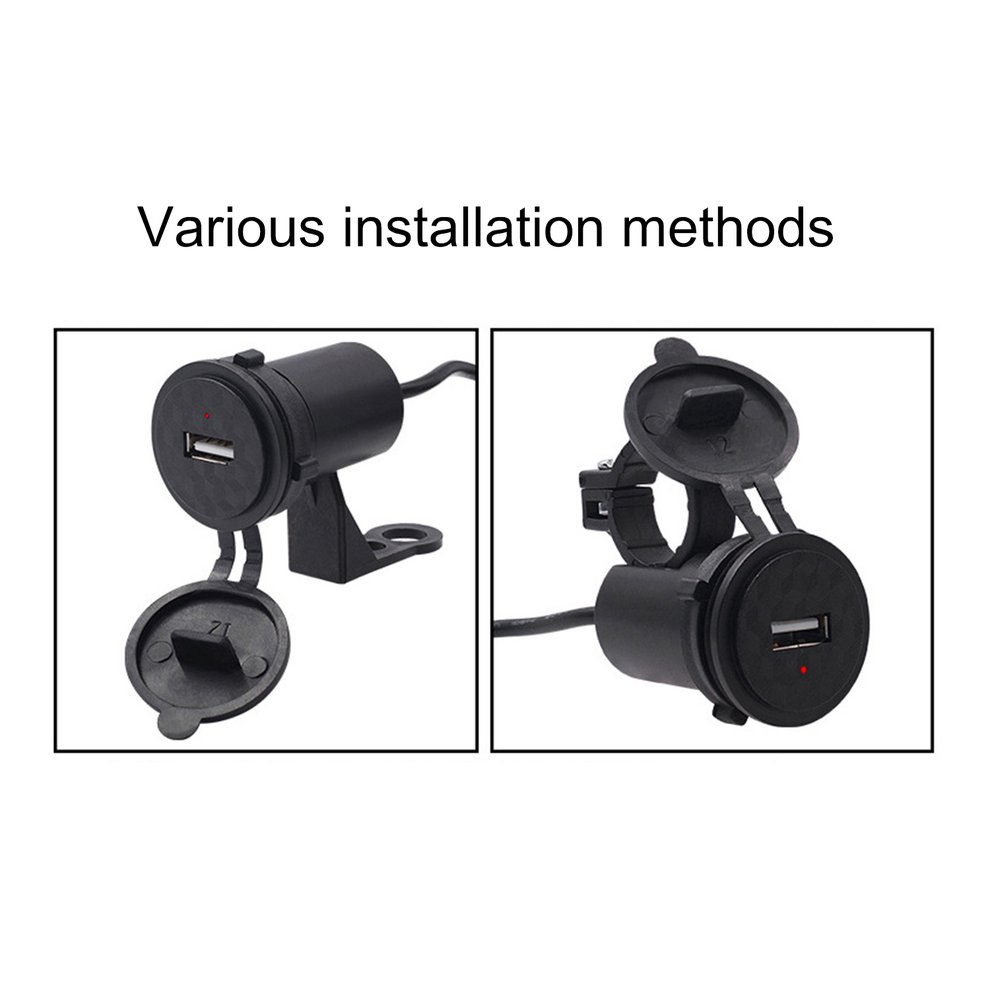 Thiết Bị Sạc Điện Thoại Usb 12V Chống Thấm Nước Có Công Tắc Cho Xe Hơi/Xe Máy