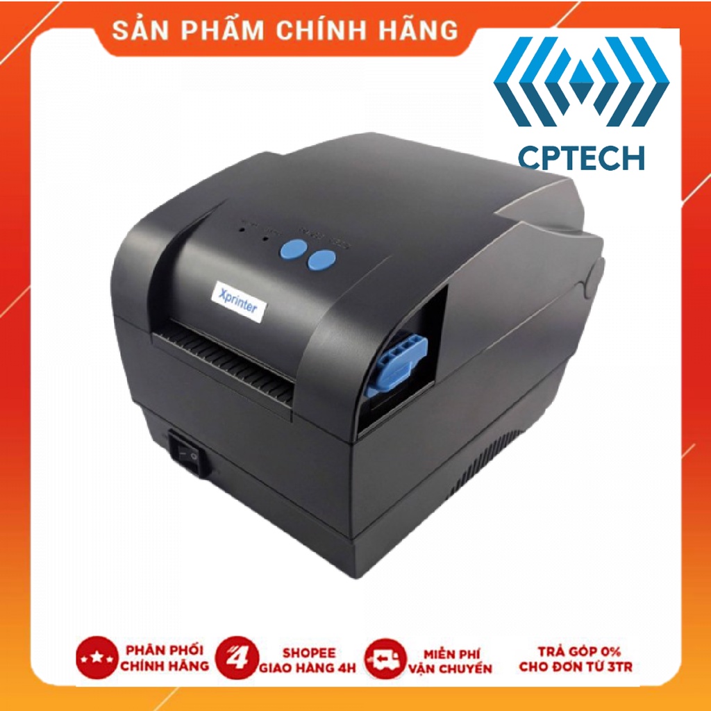 Máy in tem + in hoá đơn K80 Xprinter XP 365B in đơn hàng GHTK, in tem nhãn và phiếu giao hàng các sàn TMĐT